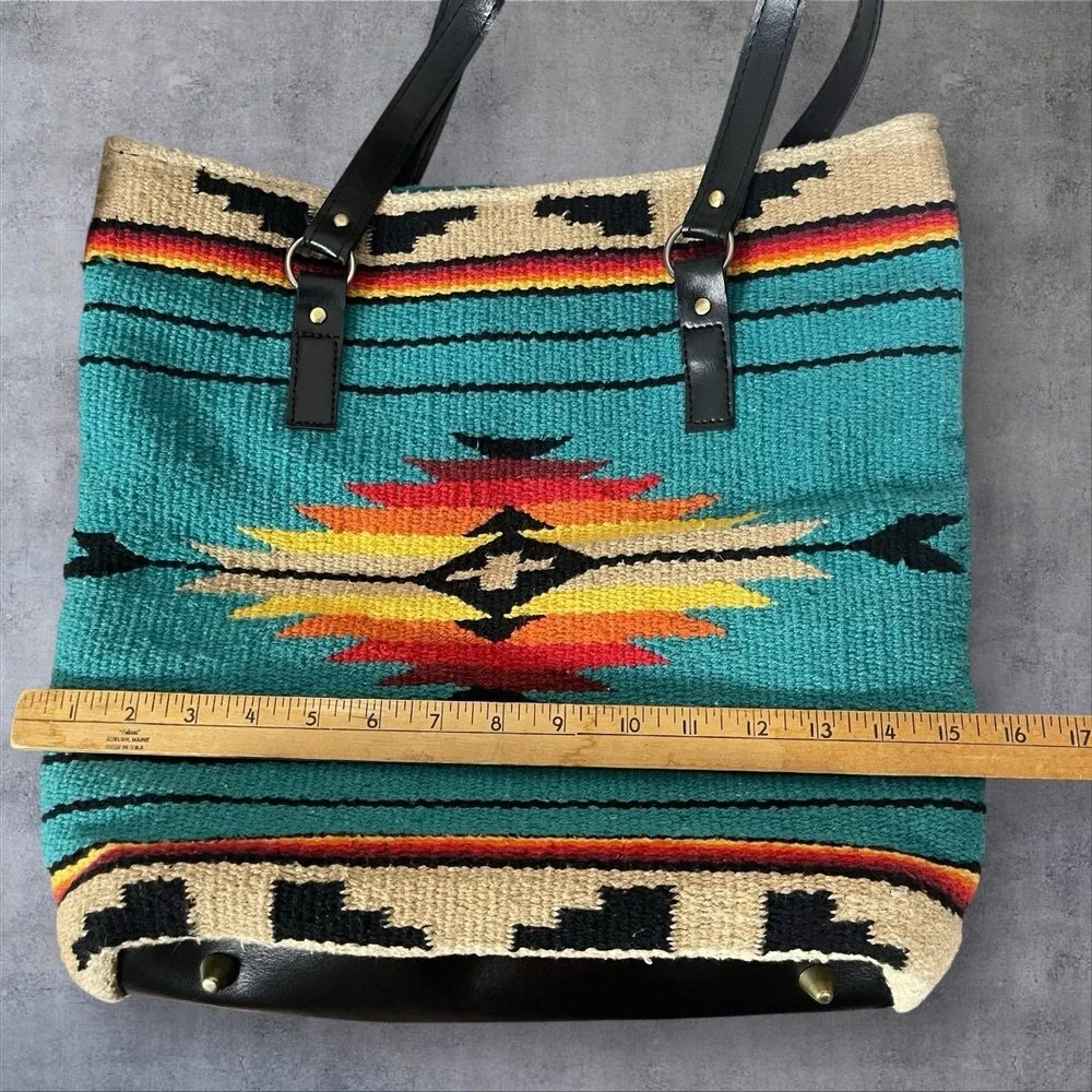 El Paso Saddle Blanket Company Tote Purse Southwestern Aztec Native Cotton‎ Boho